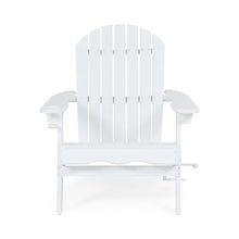 Load image into Gallery viewer, Zenithia - Outdoor Foldable Adirondack Chair With 2 Cup Holders - White