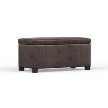 Load image into Gallery viewer, Dover - Storage Ottoman Bench - Distressed Brown