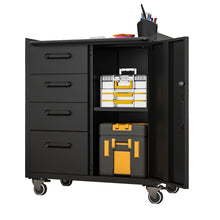 Load image into Gallery viewer, Sturdy Metal Tool Storage Cabinet With Wheels Durable Garage, Office & Home Organizer Steel