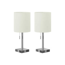 Load image into Gallery viewer, Lighting, Table Lamp, USB Port Included, Nickel, Contemporary (Set of 2)