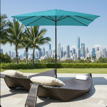 Load image into Gallery viewer, Rectangular Patio Umbrella With Crank Tilt, Polyester UV-Resistant Canopy
