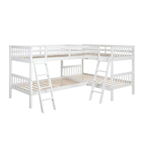 Load image into Gallery viewer, L Shaped Bunk Bed With Ladder