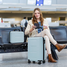 Load image into Gallery viewer, 6 Piece Lightweight Hardshell Luggage Set With Double Spinner Wheels, Password Lock