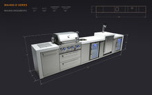 Load image into Gallery viewer, MONT ALPI 4-BURNER DELUXE ISLAND WITH A KEGERATOR, BEVERAGE CENTER AND FRIDGE CABINET-MAi400-DKEGBEVFC