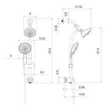 Load image into Gallery viewer, Dual Shower Head With Adjustable Slide Bar And Multi Function Settings