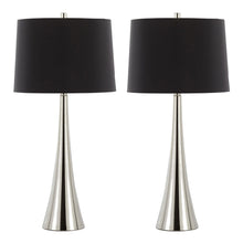 Load image into Gallery viewer, Diana - Contemporary Table Lamp (Set of 2) - Polished Nickel / Black Satin