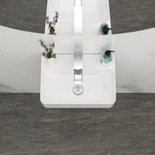 Load image into Gallery viewer, Ceramic Rectangle Wall Mount Bathroom Sink With Single Faucet Hole