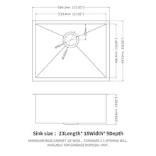 Load image into Gallery viewer, Modern Undermount Stainless Steel Kitchen Sink 16 Gauge, Deep Single Bowl
