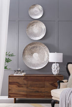 Load image into Gallery viewer, Textured Oversized Disc, Wall Decor For Living Room (Set of 3) - Silver