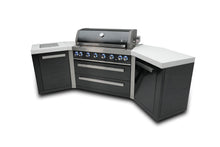 Load image into Gallery viewer, MONT ALPI 805 BLACK STAINLESS STEEL ISLAND WITH 45-DEGREE CORNERS-MAi805-BSS45
