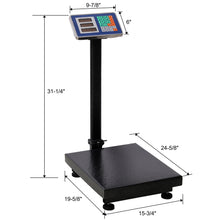 Load image into Gallery viewer, Digital Weight Computing Floor Platform Scale With Price Calculator - Black