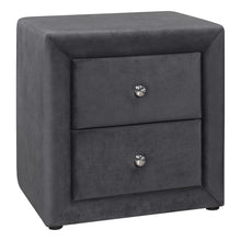 Load image into Gallery viewer, Nightstand, Storage Drawer Versatile Use, Upholstered, Transitional
