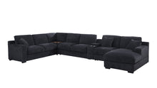 Load image into Gallery viewer, Celine - Fabric Corner Sectional Sofa With Right-Facing Chaise, Cupholders, And Charging Ports