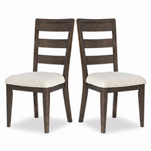 Load image into Gallery viewer, Upholstered Dining Chair With Ladder Back Design (Set of 2)