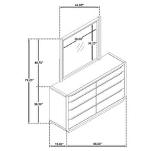 Load image into Gallery viewer, Bangor - 8 Drawer Dresser With Mirror Set - Black