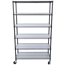 Load image into Gallery viewer, 6 Tier 6000Lbs Capacity Nsf Metal Shelf Wire Shelving Unit, Heavy Duty Adjustable Storage Rack With Wheels & Shelf Liners For Commercial Grade Utility Steel Storage Rack