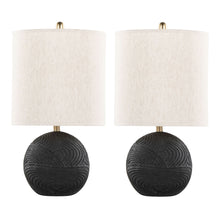 Load image into Gallery viewer, Kona - Contemporary Table Lamp (Set of 2) - Matte Black / Natural