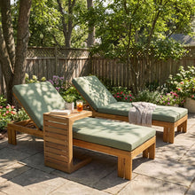 Load image into Gallery viewer, Outdoor Chaise Lounge Set & Side Table, 5 Position Adjustable Patio Recliner