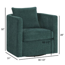 Load image into Gallery viewer, Sutton - Swivel Barrel Chair - Peacock