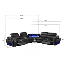 Load image into Gallery viewer, Nova - Sectional With Bluetooth Speaker, LED And Lifting Wine Cabinet