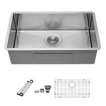 Load image into Gallery viewer, Modern Undermount Stainless Steel Kitchen Sink 16 Gauge, Deep Single Bowl