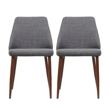 Load image into Gallery viewer, Modern Dining Chair With Iron Legs And Wood Finish
