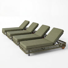 Load image into Gallery viewer, Outdoor Chaise Lounge & Wheels, 5 Position Adjustable Backrest