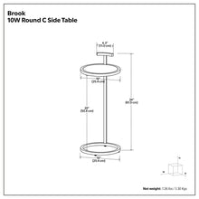 Load image into Gallery viewer, Brook - C Side Table - White / Gold