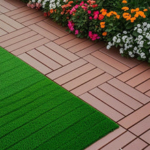 Load image into Gallery viewer, Plastic Interlocking 44 Pack Patio Deck Tiles, Square Waterproof Outdoor All Weather Use