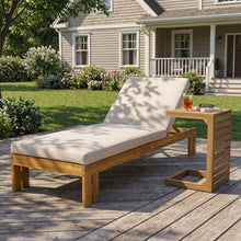 Load image into Gallery viewer, Outdoor Chaise Lounge Set & Side Table, 5 Position Adjustable Patio Recliner
