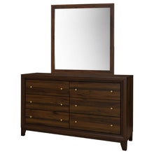 Load image into Gallery viewer, Anza - 6 Drawer Dresser With Mirro - Walnut