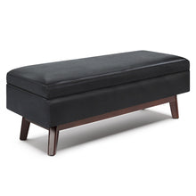 Load image into Gallery viewer, Owen - Rectangular Storage Ottoman - Midnight Black