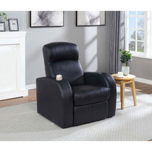 Load image into Gallery viewer, Upholstered Recliner With Cup Holder Comfort Lounge Chair - Black