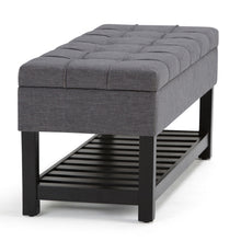 Load image into Gallery viewer, Saxon - Upholstered Transitional Storage Ottoman Bench