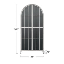 Load image into Gallery viewer, Arched Metal Cabinet with Glass Doors - Gray