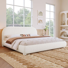Load image into Gallery viewer, Upholstered Simple Modern Bedroom Bed With Curved Headboard