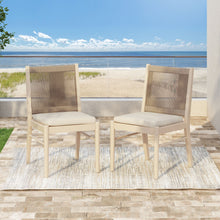 Load image into Gallery viewer, Cordoba - Dining Chair (Set of 2) With Acacia Wood Frame And Water Repellent Fabric - Beige / Yellow