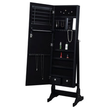 Load image into Gallery viewer, Casey - Jewelry Cheval Mirror With Storage - Black