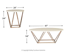 Load image into Gallery viewer, Tarica - Occasional Table Set (Set of 3) - White / Metallic