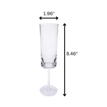 Load image into Gallery viewer, Oval Halo Unbreakable Plastic Champagne Flutes (Set of 4), Acrylic Wedding Mimosas Glasses, 4Oz - Clear