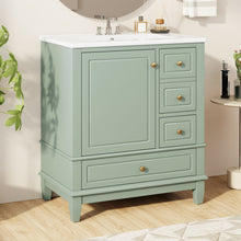 Load image into Gallery viewer, Freestanding Bathroom Vanity With Sink, Soft Close Door, 3 Drawers