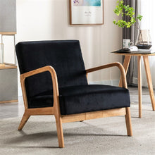 Load image into Gallery viewer, Classic Mid-Century Modern Accent Chairs, Open Framed Armchair With Cushioning