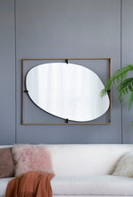 Load image into Gallery viewer, Poppy Mirror With Metal Frame Contemporary Design For Bathroom, Entryway Wall Decor