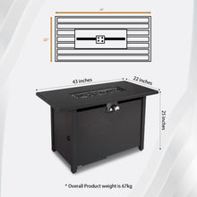 Load image into Gallery viewer, Outdoor Fire Pit Table With Lid - Black