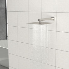 Load image into Gallery viewer, 16" Square Rainfall Shower Head Fixed Wall Mount With Full Body Coverage & Self Cleaning Silicone Nozzles