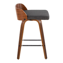 Load image into Gallery viewer, Maya - Mid Century Modern Fixed Height Counter Stool & Swivel With Square Footrest (Set of 2)