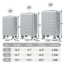 Load image into Gallery viewer, 3 Pieces Set 20" / 24" / 28" Spinner Wheel Luggage With Combination Lock