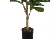 Load image into Gallery viewer, 47" Tall, Artificial Plant, Fiddle Tree, Indoor, Faux, Fake, Floor, Greenery, Potted, Real Touch, Decorative - Green / Black