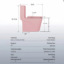 Load image into Gallery viewer, 1 Piece Toilet With Tornado Flush, Dual Flush, And ADA Height Comfort Chair