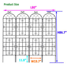 Load image into Gallery viewer, Metal Garden Rustproof Trellis For Climbing Plants Outdoor Flower Support